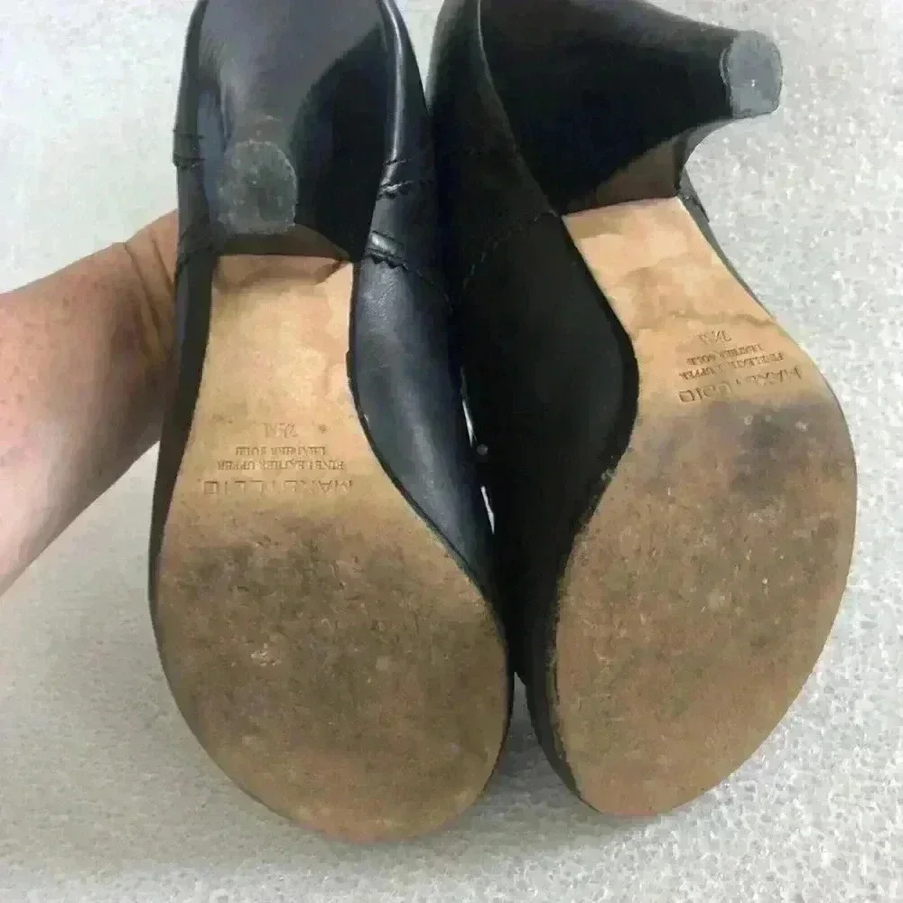 Max Studio Black Heeled Shoes Sz 7.5